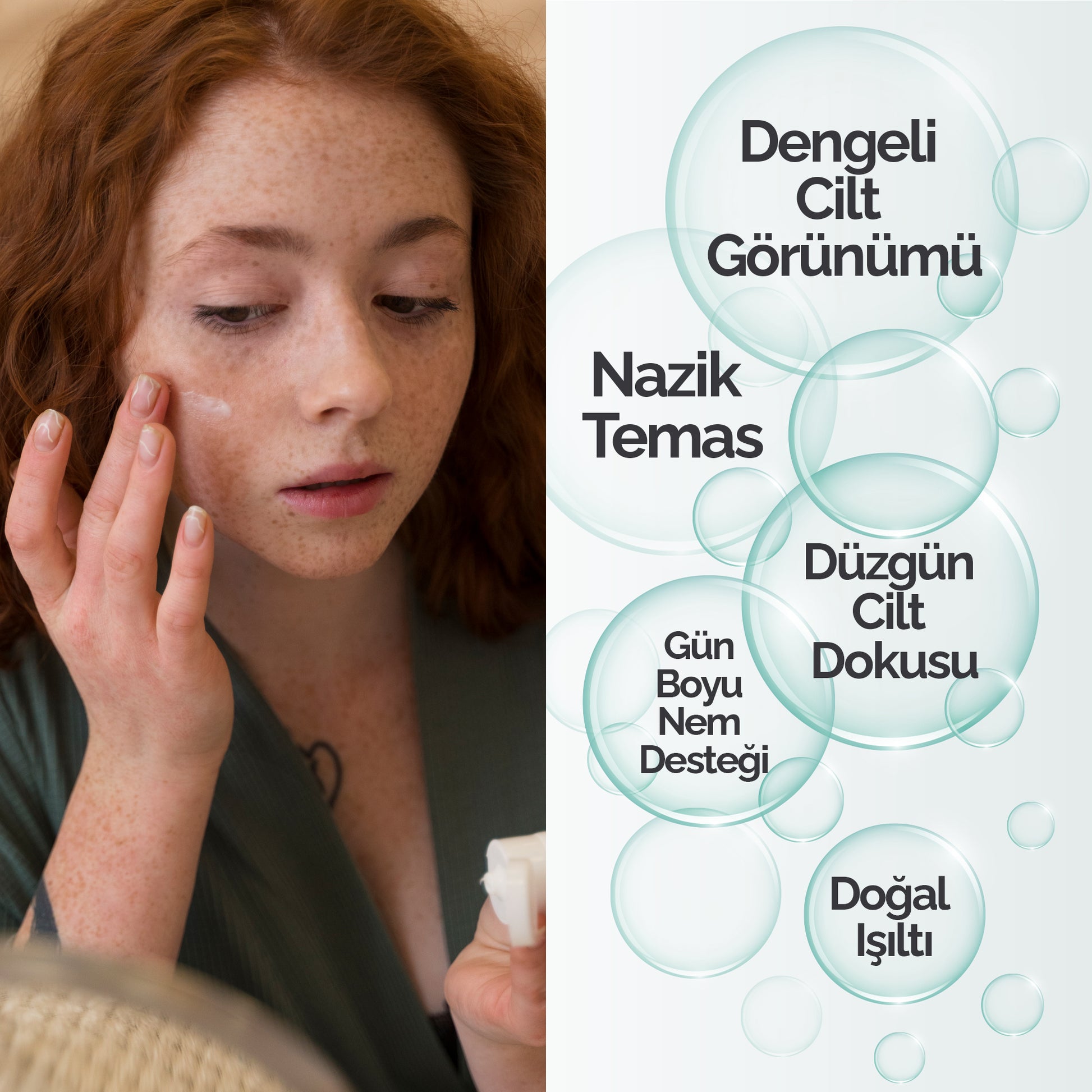 Mineaderm Sebum Dengeleyici Nemlendirici; 50 ml beyaz tüp ambalajda, yeşil detaylı krem. Cildin aşırı yağ salınımını dengelemeye yardımcı olur. Kurutmadan ve tahriş etmeden bakım sağlar, cildin doğal, pürüzsüz ve dengeli bir görünüme kavuşmasını destekler.