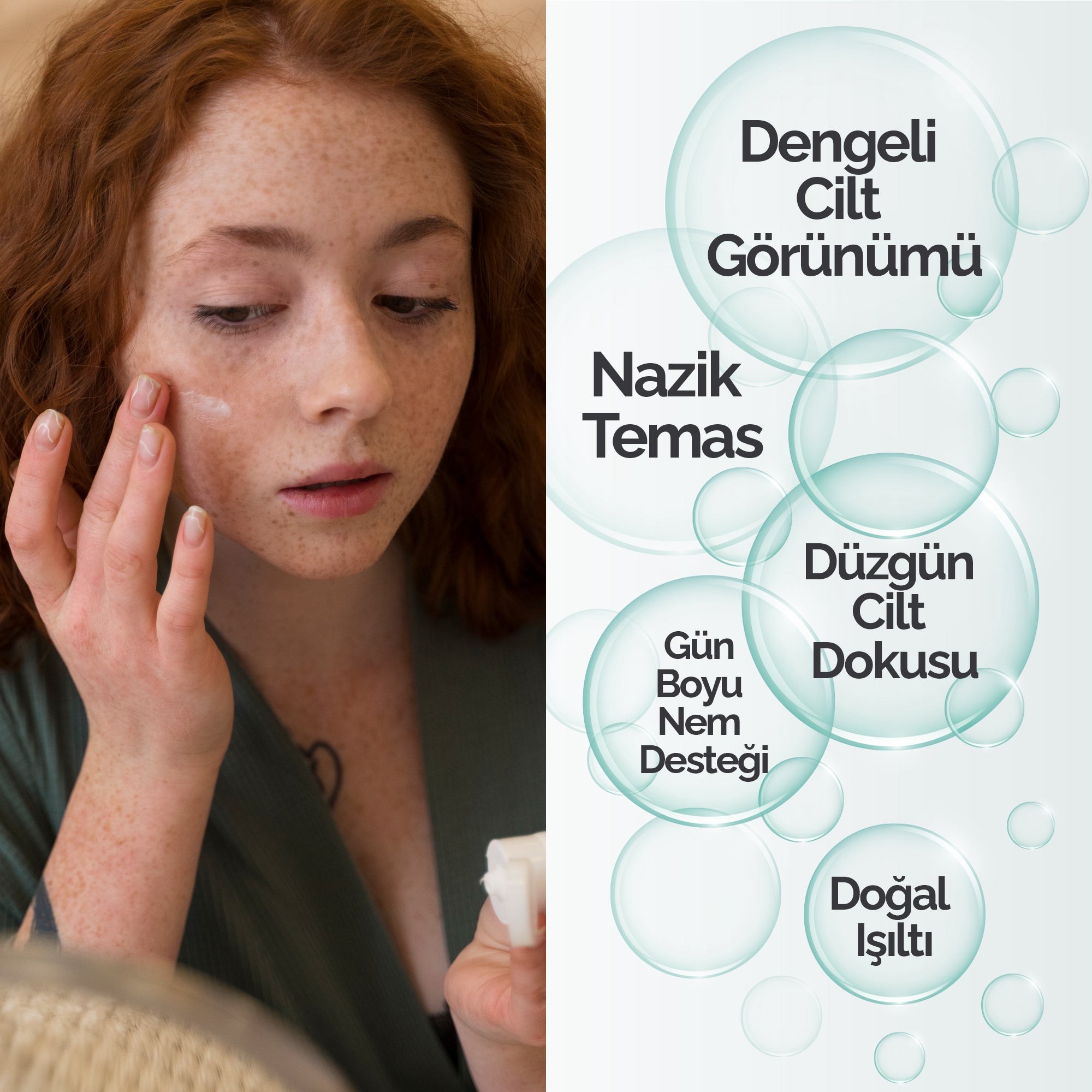 Mineaderm Sebum Dengeleyici Nemlendirici; 50 ml beyaz tüp ambalajda, yeşil detaylı krem. Cildin aşırı yağ salınımını dengelemeye yardımcı olur. Kurutmadan ve tahriş etmeden bakım sağlar, cildin doğal, pürüzsüz ve dengeli bir görünüme kavuşmasını destekler.