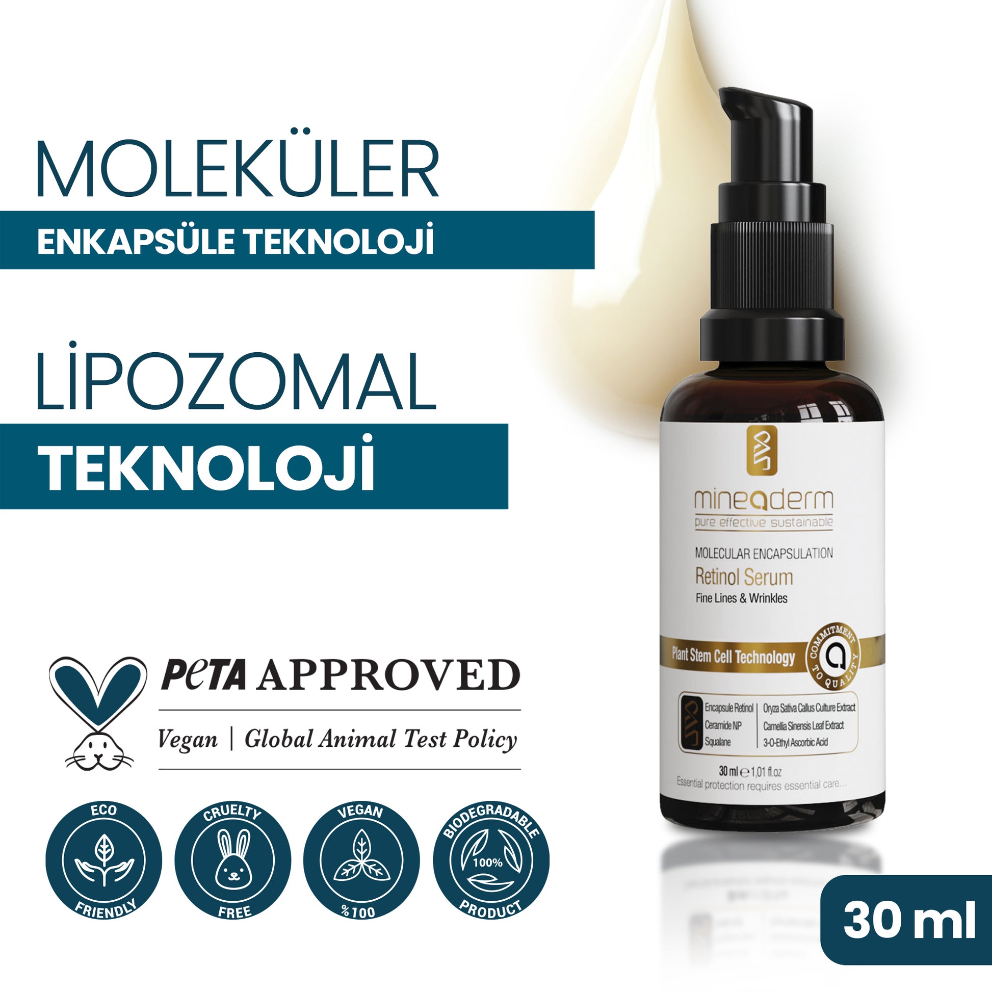 Mineaderm Sıkılaştırıcı Aydınlatıcı Nemlendirici; 30 ml kahverengi detaylı cam şişe ambalajda serum. Cilde uzun süreli nem desteği sağlar, daha sıkı ve aydınlık bir görünüm kazandırmaya yardımcı olur. Düzenli kullanımda genç, canlı ve pürüzsüz bir cilt görünümünü destekler.