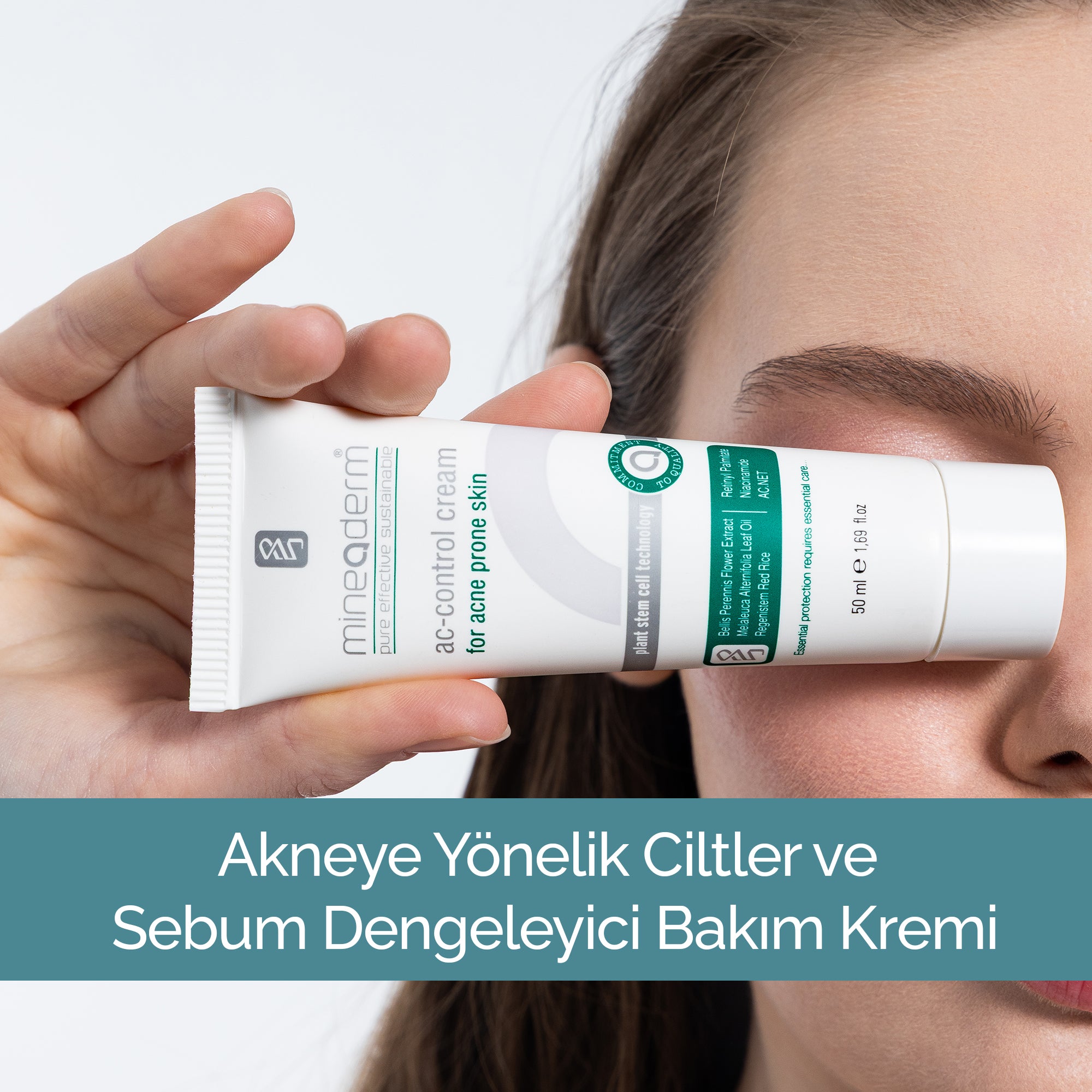 Akneye Yönelik Ciltler ve Sebum Düzenleyici Bakım Kremi – mineaderm