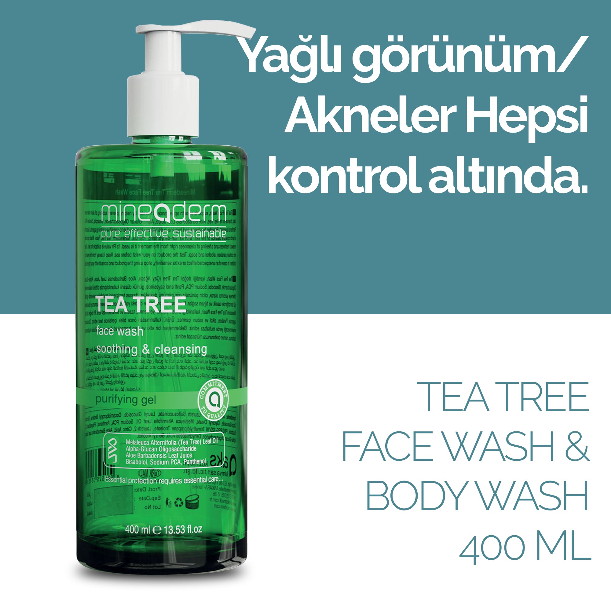 Akneye Yönelik Ciltler Ve Vücut için Sebum Düzenleyici Temizleme Jeli