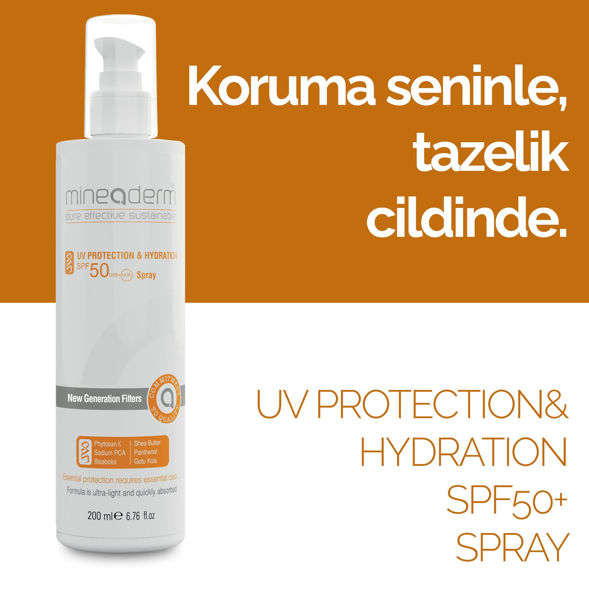 Güneşe Karşı Yoğun Koruma Spreyi SPF 50+ – mineaderm