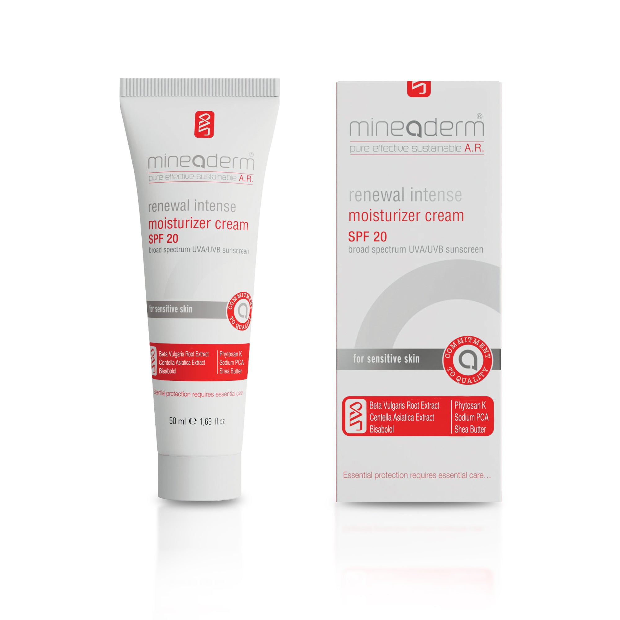 Moisturizing Anti-Aging Cream with UV Protection SPF 20 – mineaderm