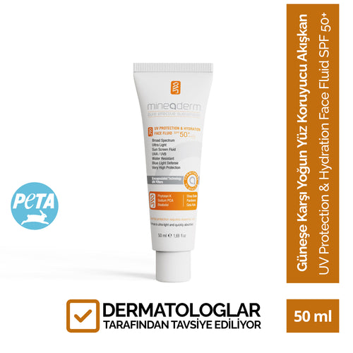 Mineaderm Güneş Koruma Nemlendirici; beyaz tüp ambalajda, turuncu detaylı 50 ml güneş kremi. Günlük kullanıma uygun formülü ile maksimum geniş spektrumlu UVA ve UVB koruması sağlar. Güneş kaynaklı cilt problemlerine karşı korumayı destekler, nemlendirici etkisiyle cilde yumuşaklık kazandırır ve iz bırakmadan kolayca emilir.
