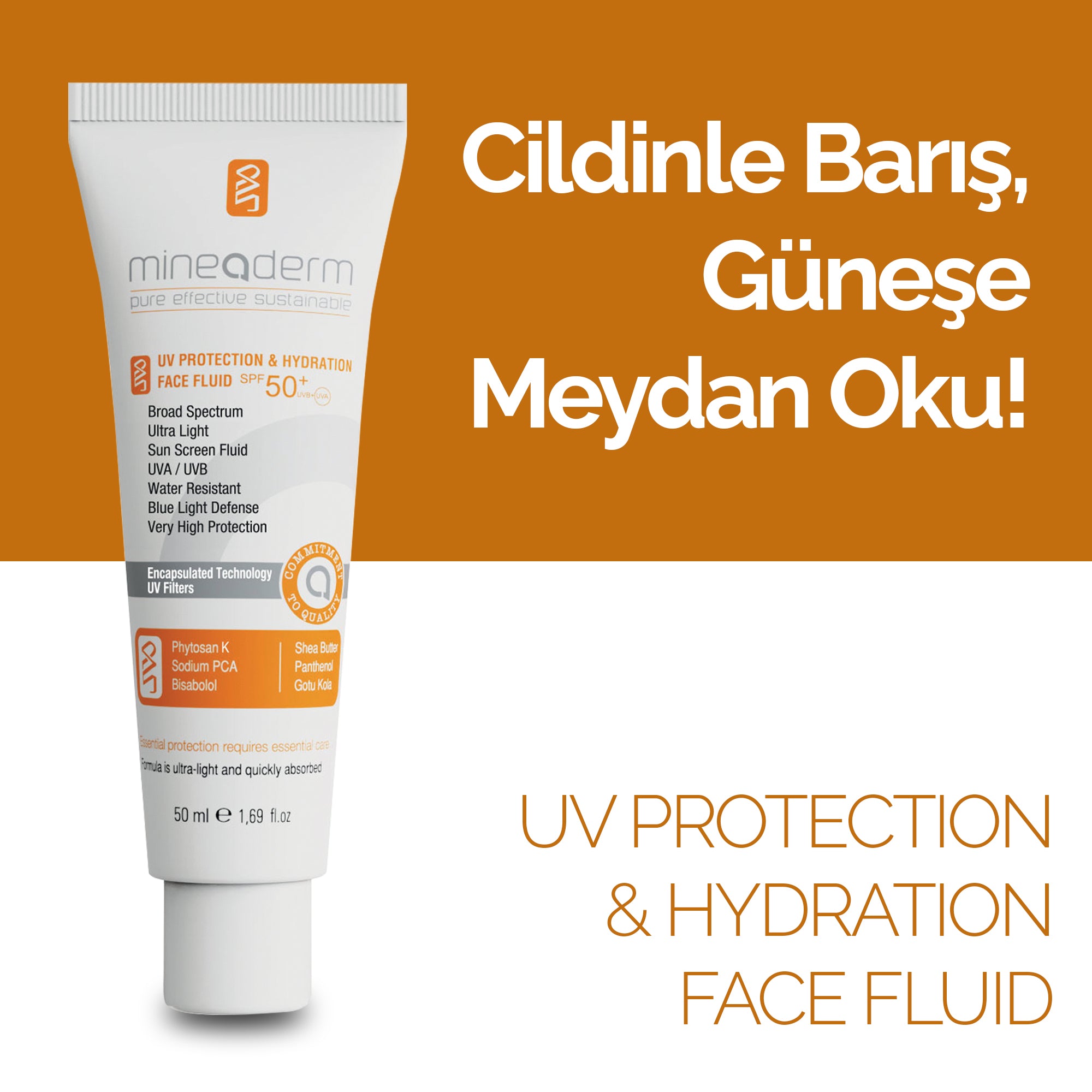 UV PROTECTION & HYDRATION FACE FLUID SPF 50+ UVB+UVA