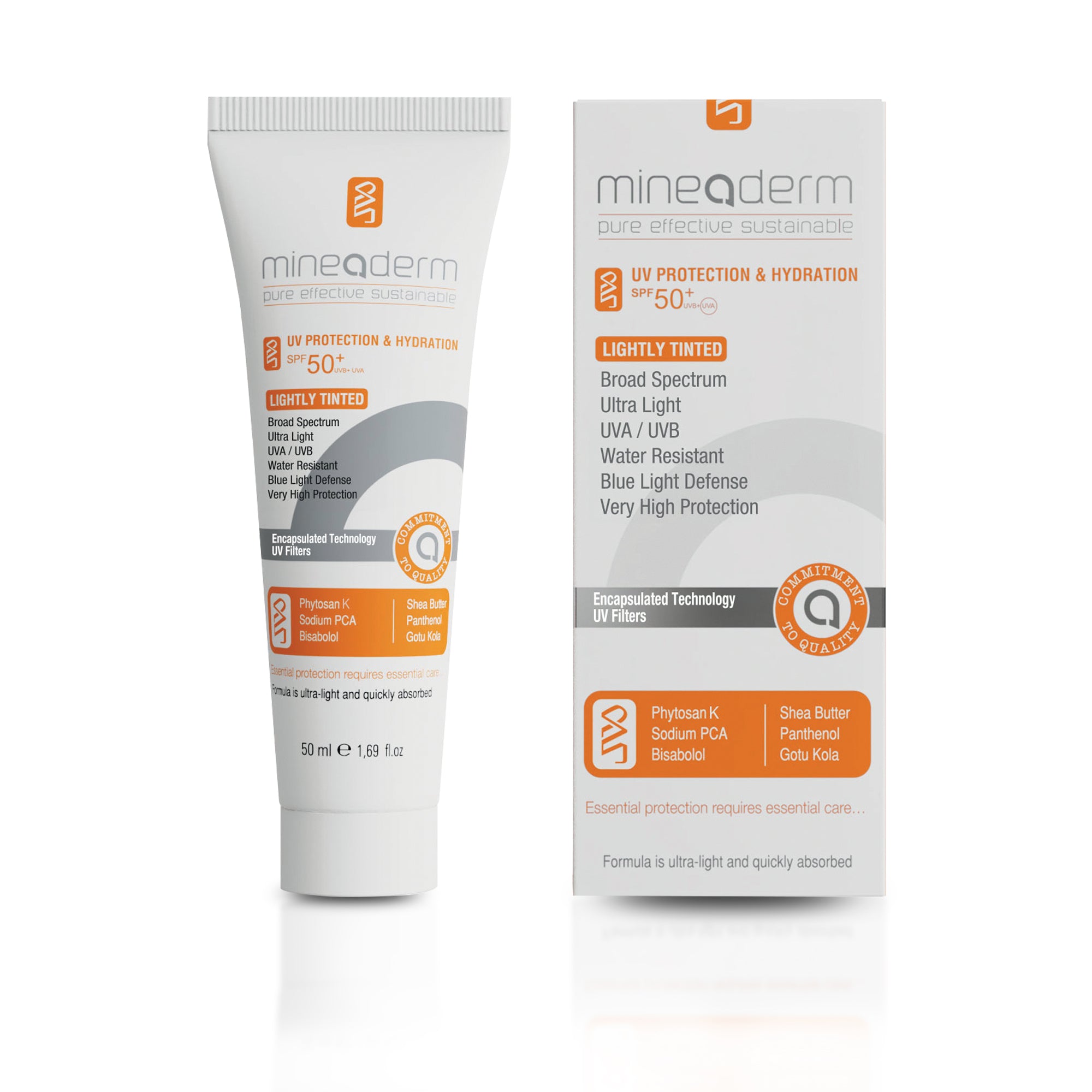 UV PROTECTION & HYDRATION LIGHTLY TINTED SPF 50+ UVB+UVA