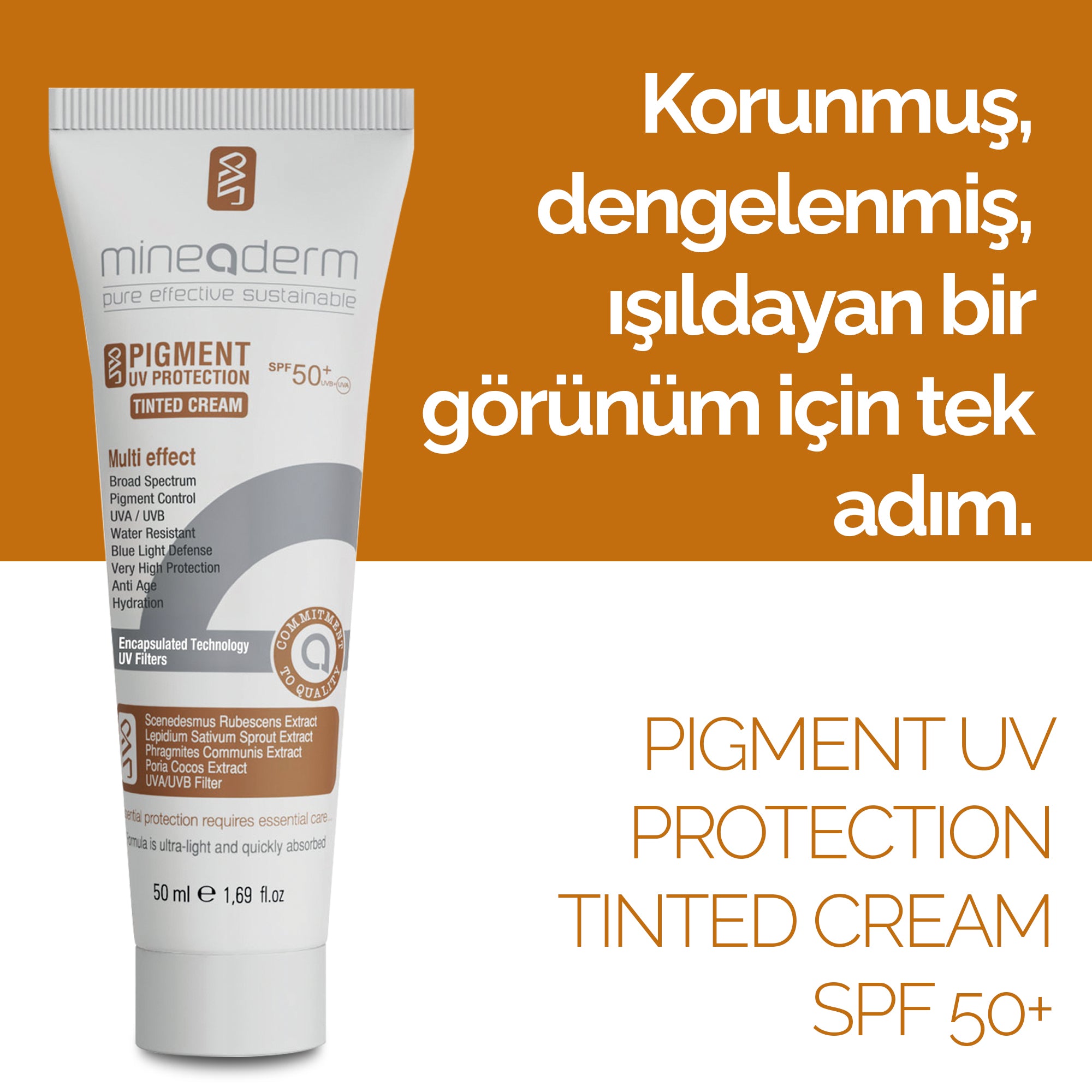 PIGMENT UV PROTECTION TINTED CREAM SPF50+ UVB+UVA