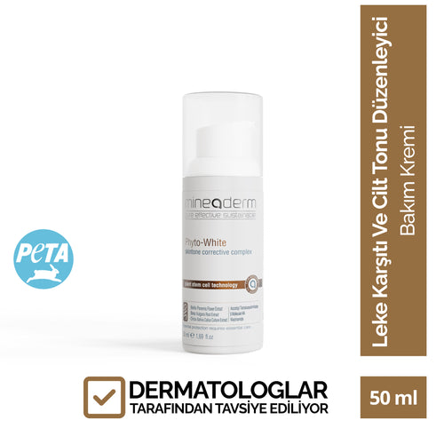 Mineaderm Leke Karşıtı Bakım Renk Tonu Eşitleyici Yaşlılık Lekesi Karşıtı; 50 ml beyaz şişe ambalajda, turuncu detaylı bakım kremi. Leke sorunu ve renk tonu eşitsizliği yaşayan ciltler için geliştirilmiştir. Cildin doğal rengini korumaya, canlı görünümünü yeniden kazandırmaya ve yeni lekelerin oluşumunu önlemeye yardımcı olur. Düzenli kullanımda cildin daha aydınlık, pürüzsüz ve eşit tonda görünmesini destekler.
