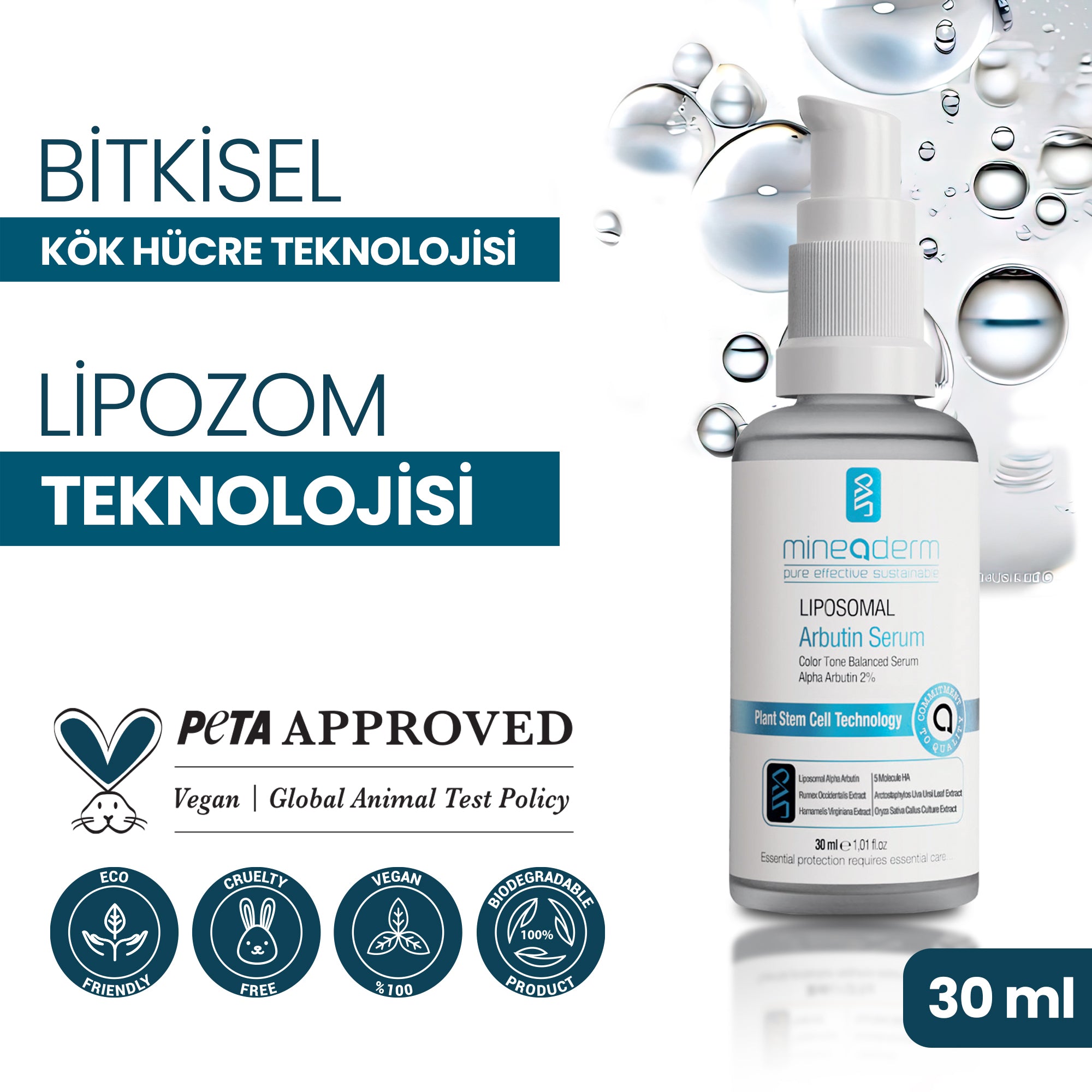 Leke Önleyici ve Aydınlatıcı Arbutin Serum – mineaderm
