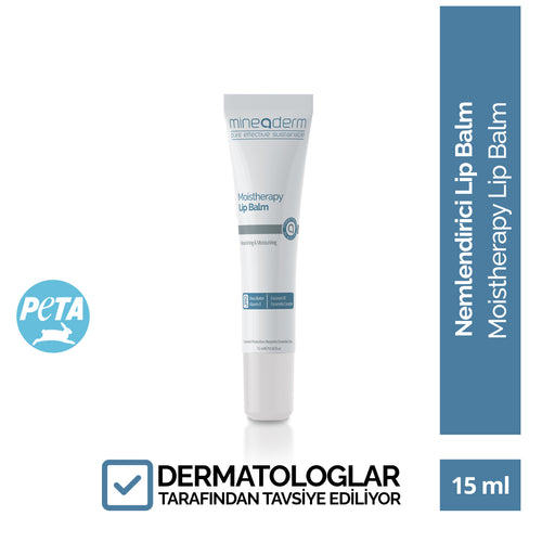 Mineaderm Nemlendirici Bariyer Güçlendirici; 15 ml beyaz tüp ambalajda, mavi detaylı dudak balmı. Dudakları nemlendirmeye ve çevresel faktörlerden kaynaklı hassasiyeti önlemeye yardımcı olur. Özel formülü sayesinde dudakları hızlıca rahatlatır, korur ve pürüzsüz, yumuşak bir görünüm kazanmasına destek sağlar.
