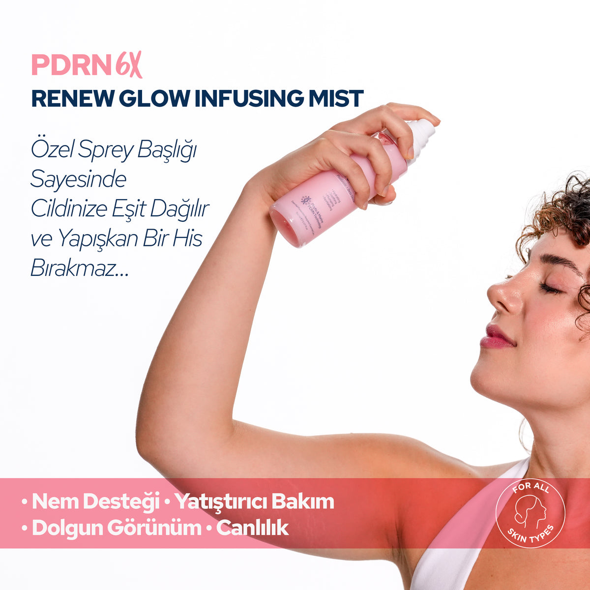 PDRN 6X Vegan Nemlendirici Yüz Spreyi (Face Mist) 150 ml
