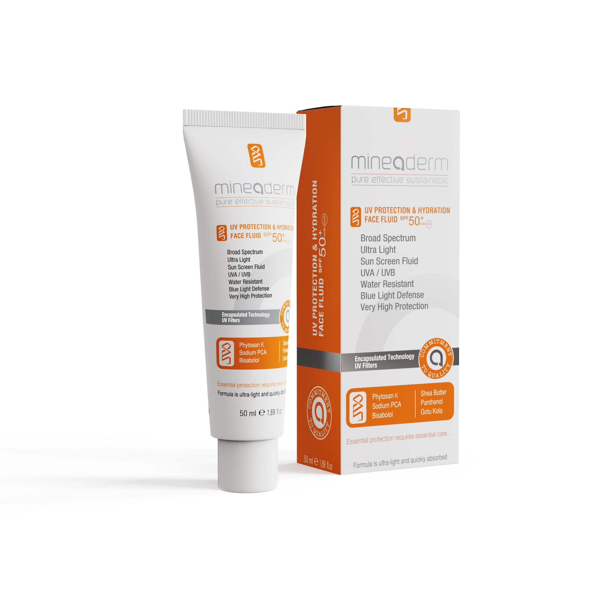 UV PROTECTION &amp; HYDRATION FACE FLUID SPF 50+ UVB+UVA