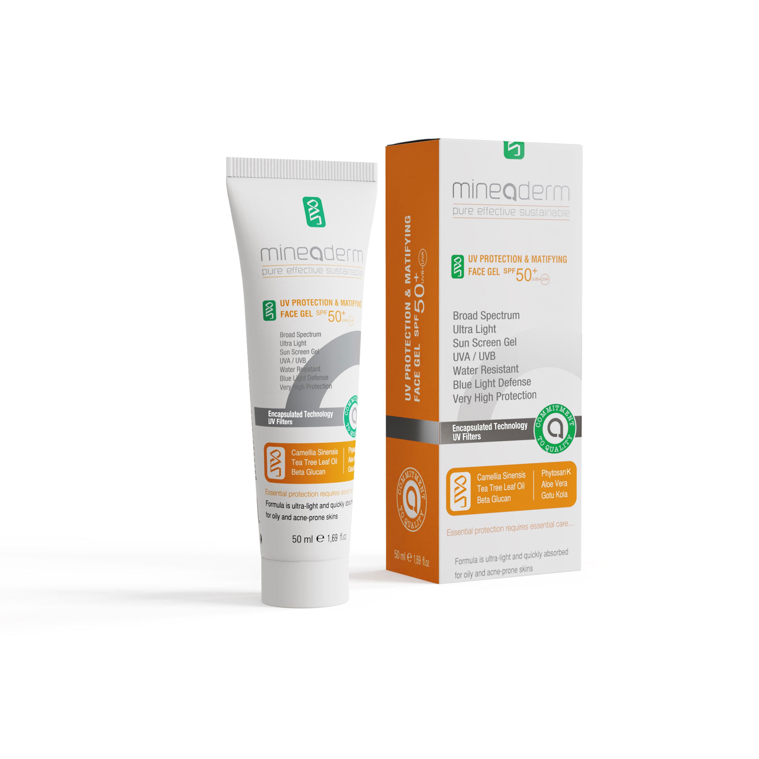 UV PROTECTION & MATIFYING FACE GEL SPF 50+ UVB+UVA